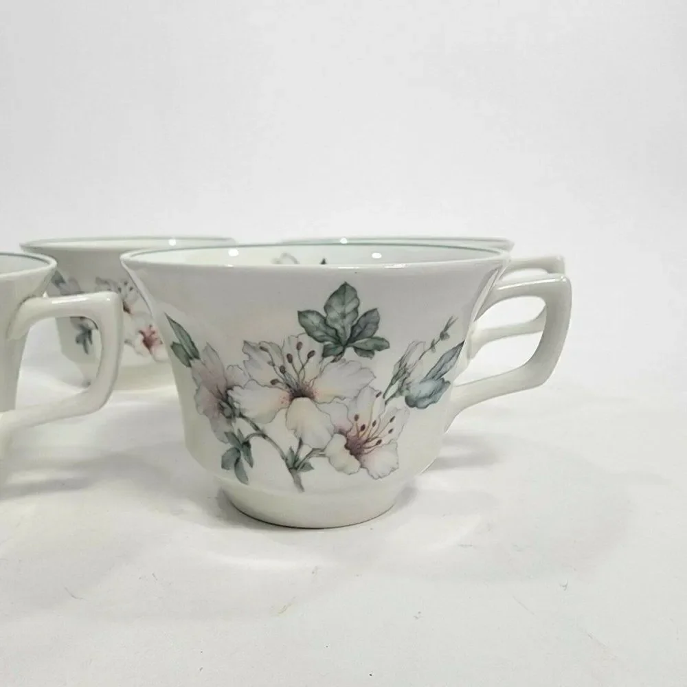 ‎Set of 6 ADAMS Azalea  Ironstone Teacups England